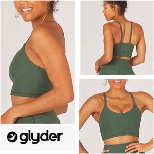Glyder Charge Olive Sports Bra